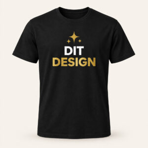 Personlig sort T-shirt med eget design